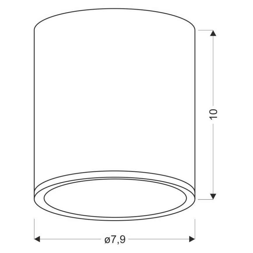Luz de teto TUBA GU10/15W/230V