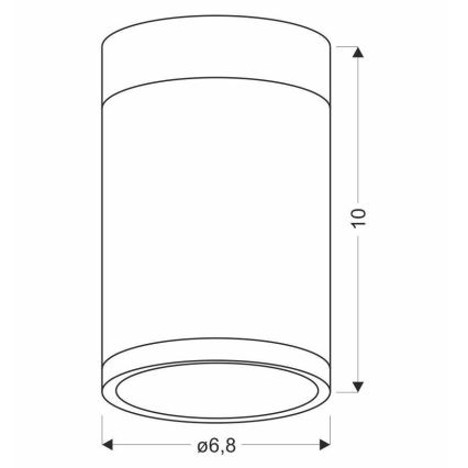 Luz de teto TUBA GU10/15W/230V
