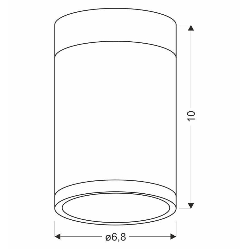Luz de teto TUBA GU10/15W/230V