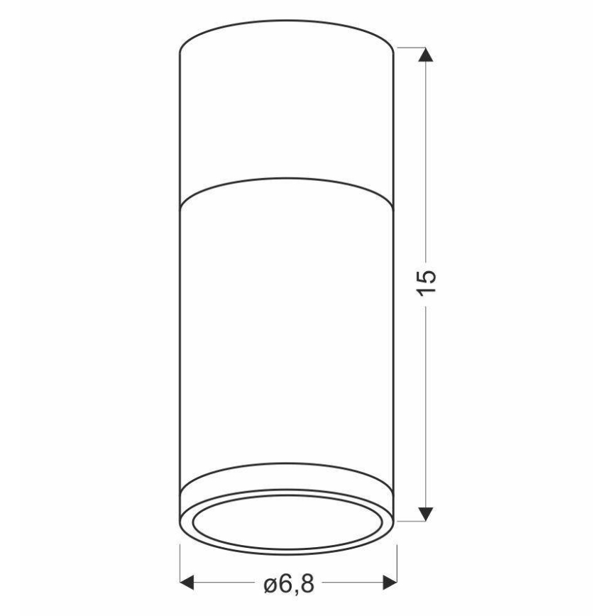 Luz de teto TUBA GU10/15W/230V