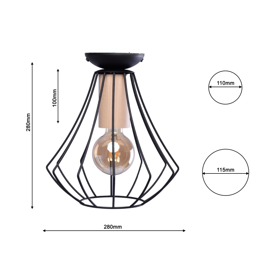 Luz de teto WILL 1xE27/60W/230V