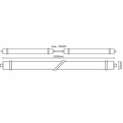 Luz de trabalho LED com sensor LED/40W/180-265V IP65 4000K