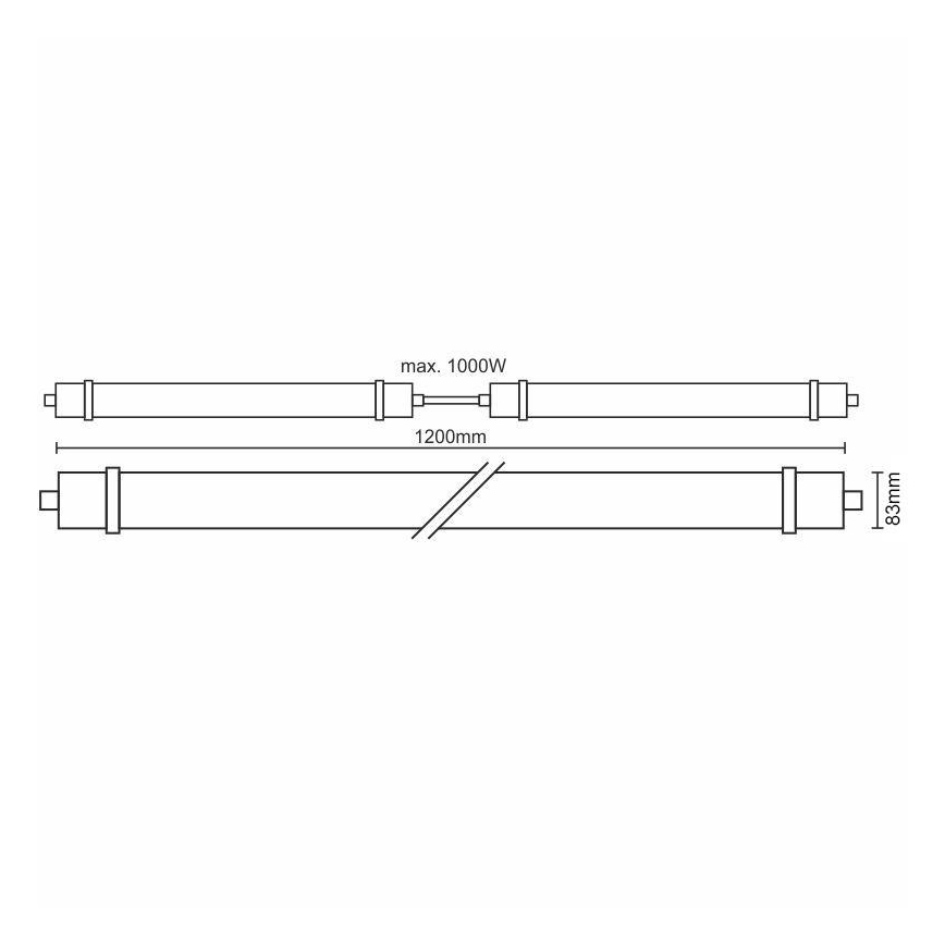 Luz de trabalho LED com sensor LED/40W/180-265V IP65 4000K