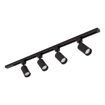 Luz embutida do sistema de trilhos TRACER 4xGU10/10W/230V 1 m preta