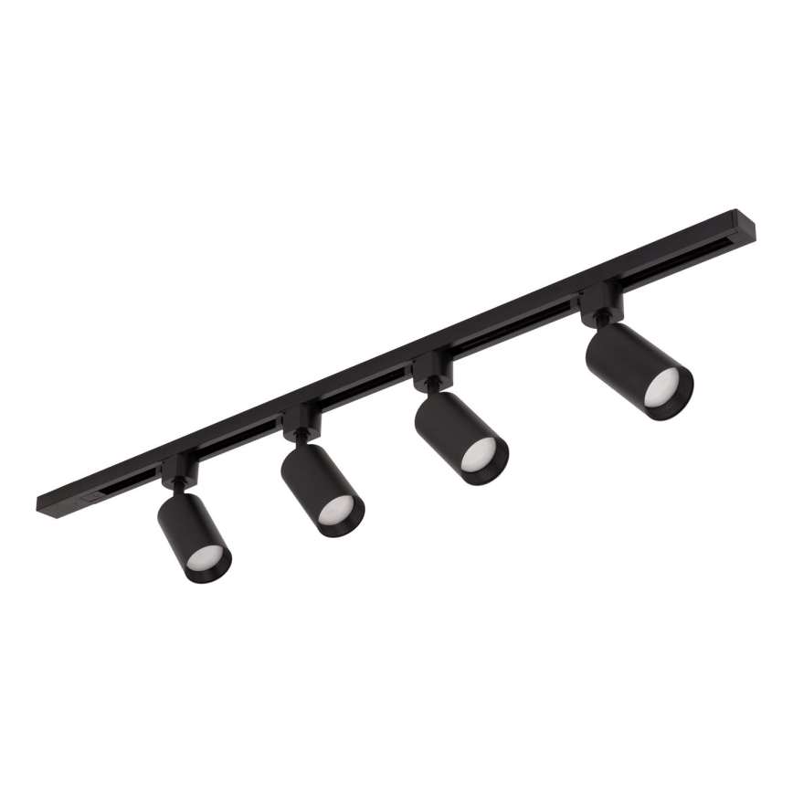 Luz embutida do sistema de trilhos TRACER 4xGU10/10W/230V 1 m preta