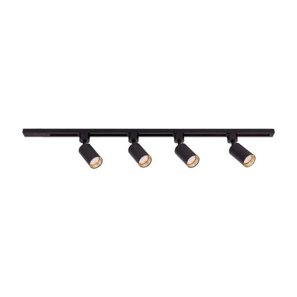 Luz embutida do sistema de trilhos TRACER 4xGU10/10W/230V 1 m preta