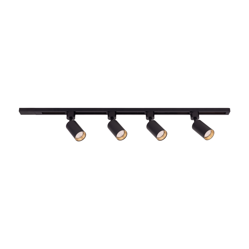 Luz embutida do sistema de trilhos TRACER 4xGU10/10W/230V 1 m preta