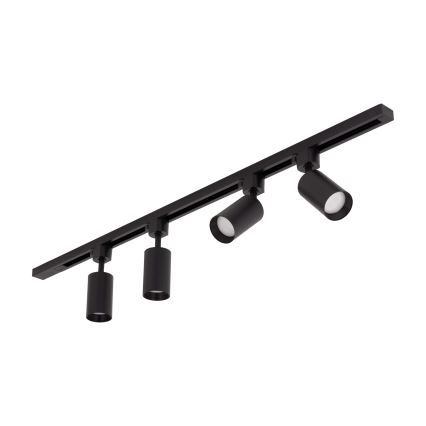 Luz embutida do sistema de trilhos TRACER 4xGU10/10W/230V 1 m preta