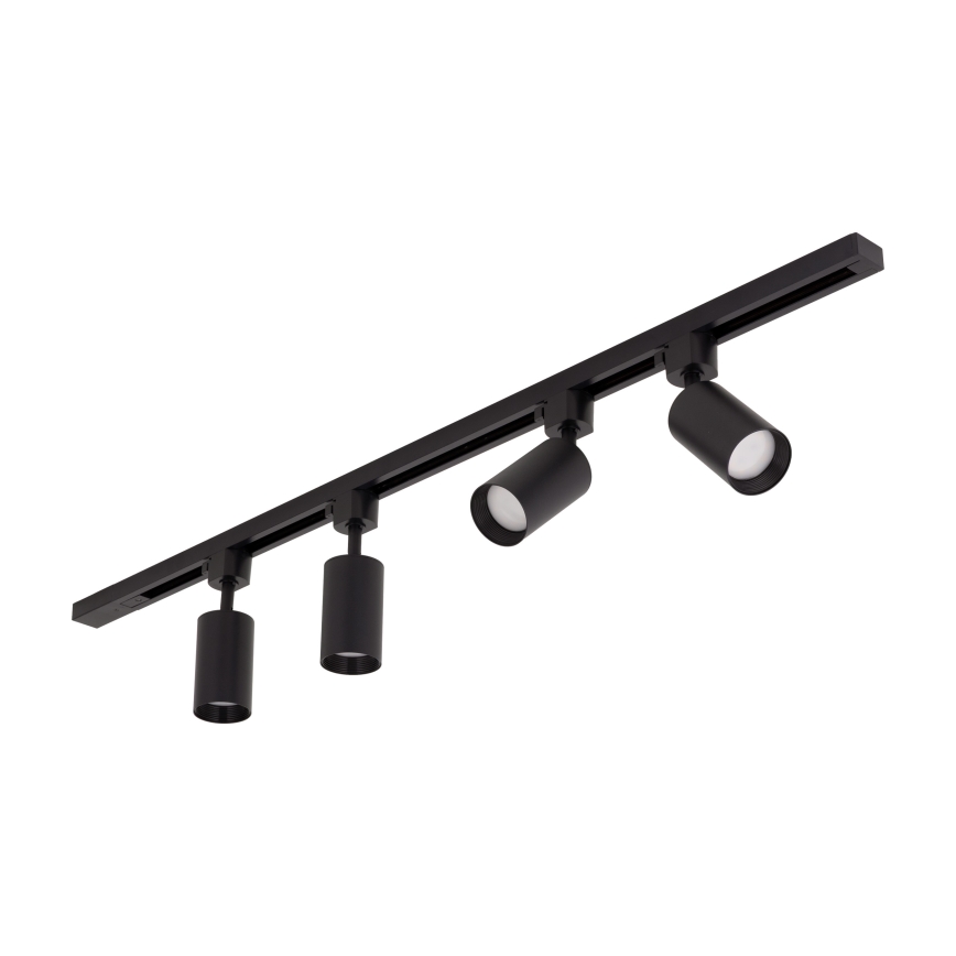 Luz embutida do sistema de trilhos TRACER 4xGU10/10W/230V 1 m preta