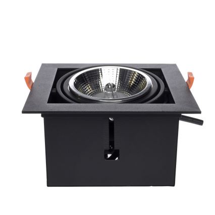 Luz embutida PLAZA AR111 1xGU10/12W/230V preto antigo