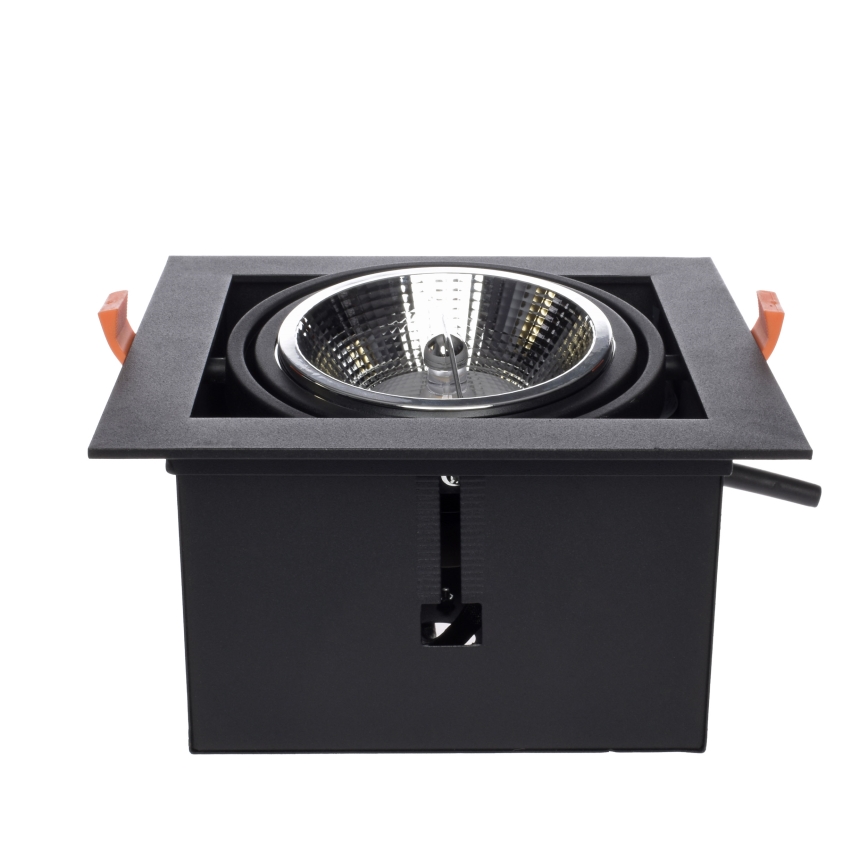 Luz embutida PLAZA AR111 1xGU10/12W/230V preto antigo