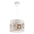 Luz infantil CANDY 1xE27/40W/230V branca/castanha