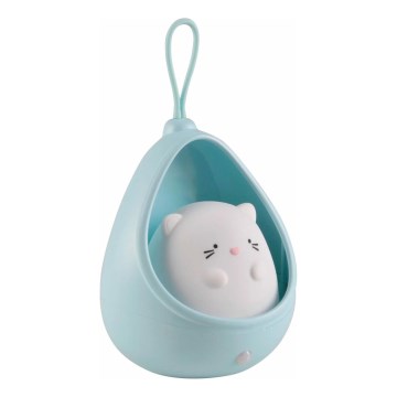 Luz LED de orientação para crianças com sensor KITTY LED/0,5W/5V USB azul