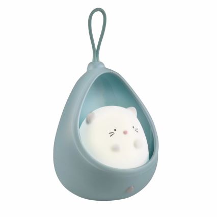 Luz LED de orientação para crianças com sensor KITTY LED/0,5W/5V USB azul