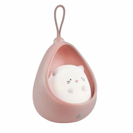 Luz LED de orientação para crianças com sensor KITTY LED/0,5W/5V USB rosa