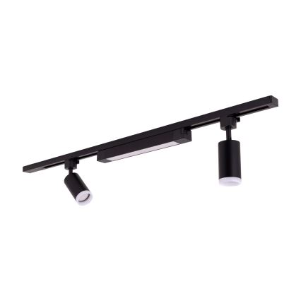 Luz LED embutida no sistema de trilhos TRACER 2xGU10/10W/230V + LED/20W 1 m preta