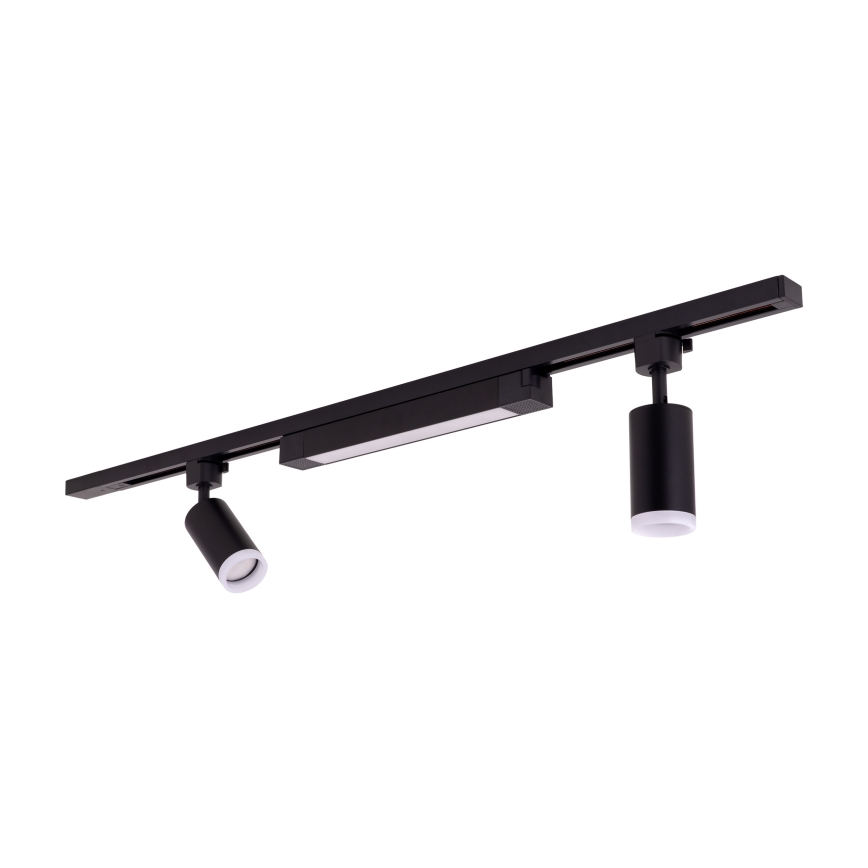 Luz LED embutida no sistema de trilhos TRACER 2xGU10/10W/230V + LED/20W 1 m preta