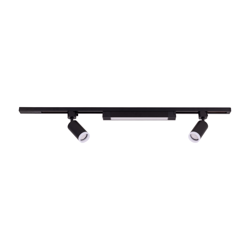 Luz LED embutida no sistema de trilhos TRACER 2xGU10/10W/230V + LED/20W 1 m preta