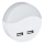Luz LED noturna com sensor de anoitecer 2xUSB LED/0,45W/230V 3000K