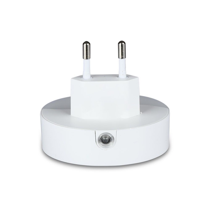 Luz LED noturna com sensor de anoitecer 2xUSB LED/0,45W/230V 3000K