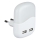 Luz LED noturna com sensor de anoitecer 2xUSB LED/0,45W/230V 4000K