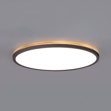 Luz LED para casa de banho com sensor de movimento e anoitecer NIVERA LED/12W/230V IP54 3000/4000/6000K diâmetro 22,5 cm preto + comando