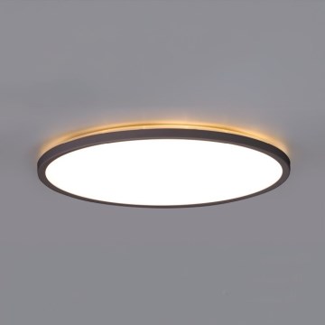 Luz LED para casa de banho com sensor de movimento e anoitecer NIVERA LED/24W/230V IP54 3000/4000/6000K diâmetro 30 cm preto + comando