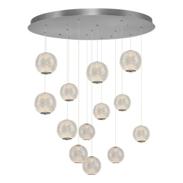 Luz LED pendente CREMONA 13xLED/5W/230V 3000K crom mate