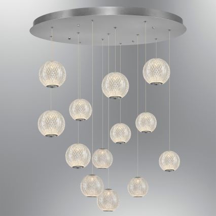 Luz LED pendente CREMONA 13xLED/5W/230V 3000K crom mate