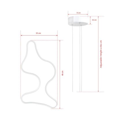 Luz LED suspensa ARTISAN LED/36W/230V 6500K branca