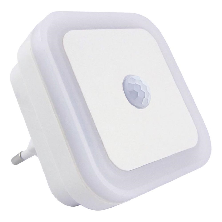 Luz nocturna LED com sensor LED/0,5W/230V branca