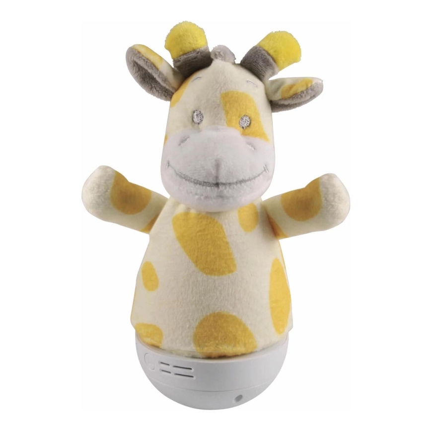 Luz noturna infantil LED RGB com melodia 3xAAA/5V girafa