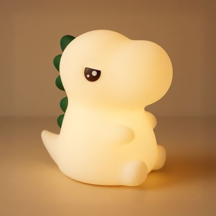 Luz noturna infantil LED RGBW, dimerizável, recarregável e sensível ao toque DINO LED/1W/5V 1200 mAh