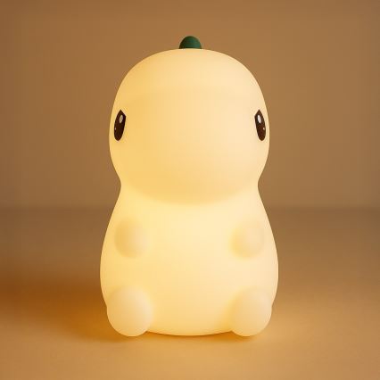 Luz noturna infantil LED RGBW, dimerizável, recarregável e sensível ao toque DINO LED/1W/5V 1200 mAh