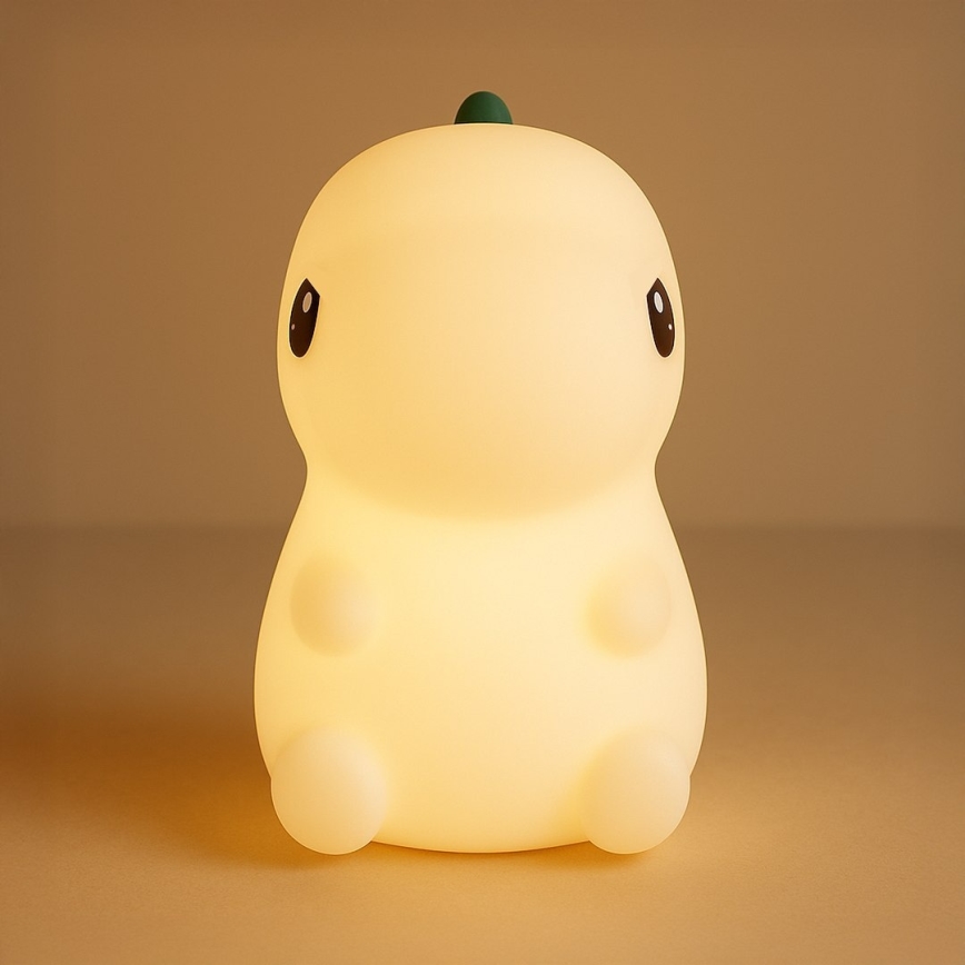 Luz noturna infantil LED RGBW, dimerizável, recarregável e sensível ao toque DINO LED/1W/5V 1200 mAh