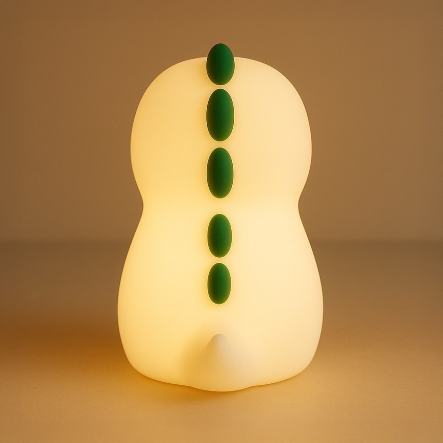Luz noturna infantil LED RGBW, dimerizável, recarregável e sensível ao toque DINO LED/1W/5V 1200 mAh