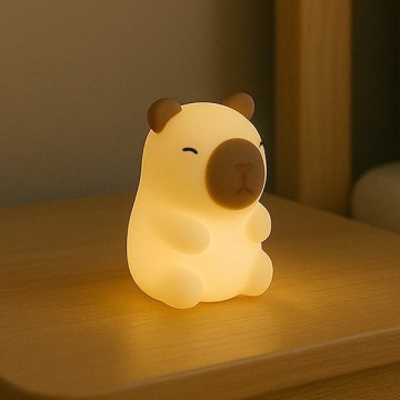 Luz noturna infantil tátil recarregável e dimerizável LED RGBW KAPYBARA LED/0,45W/5V 800 mAh