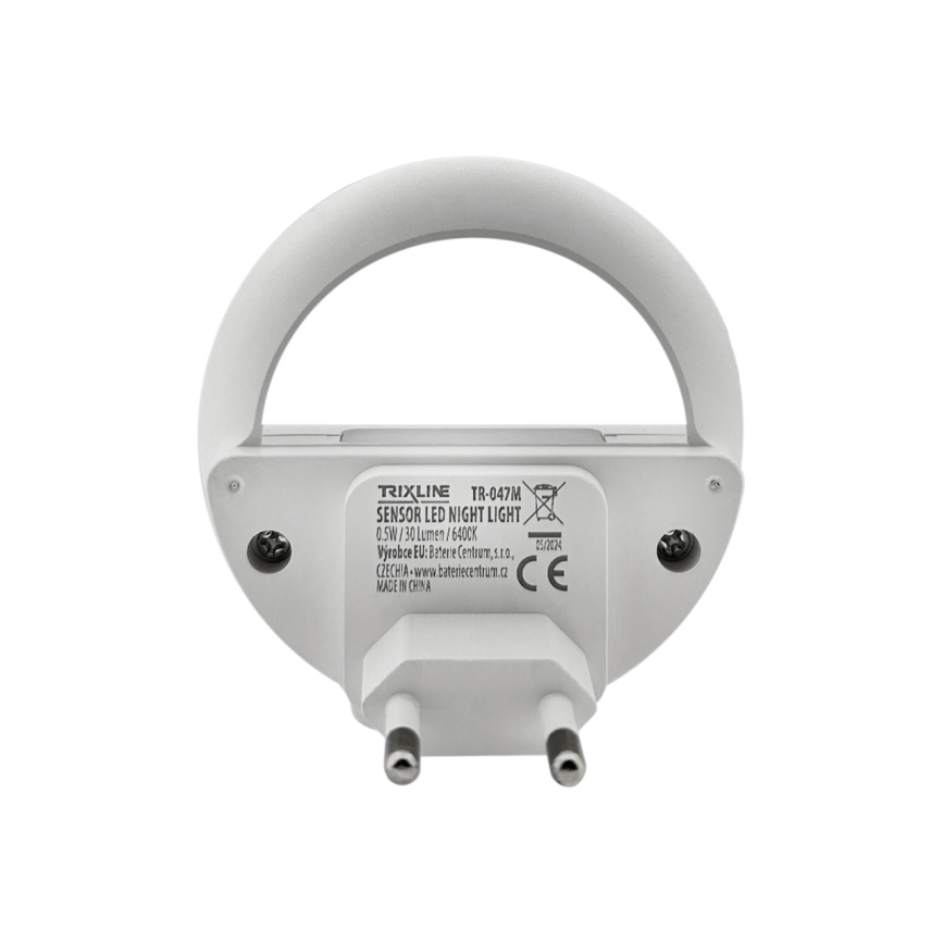 Luz noturna LED com sensor de anoitecer LED/0,5W/230V branco