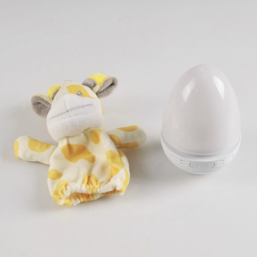 Luz noturna infantil LED RGB com melodia 3xAAA/5V girafa