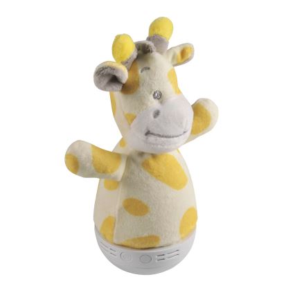 Luz noturna infantil LED RGB com melodia 3xAAA/5V girafa