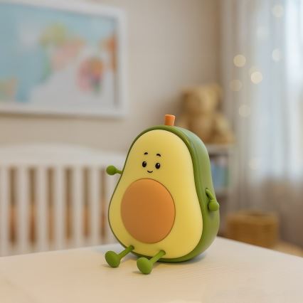 Luz noturna infantil tátil recarregável e regulável AVOCADO LED/1W/5V 1200 mAh