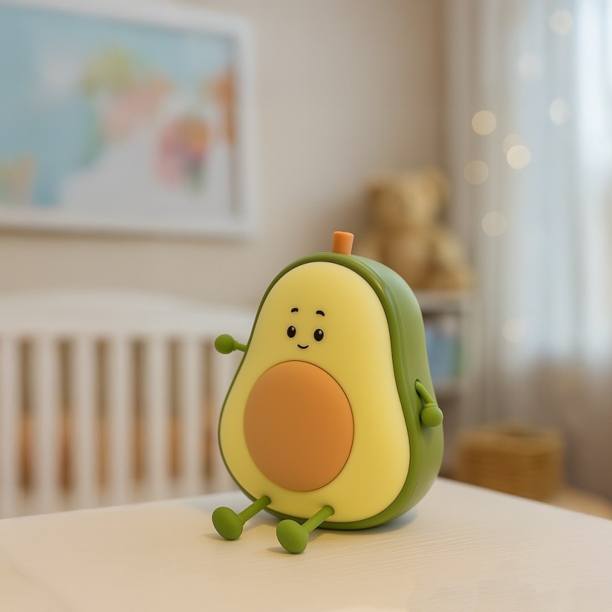 Luz noturna infantil tátil recarregável e regulável AVOCADO LED/1W/5V 1200 mAh