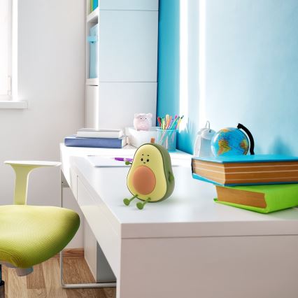 Luz noturna infantil tátil recarregável e regulável AVOCADO LED/1W/5V 1200 mAh