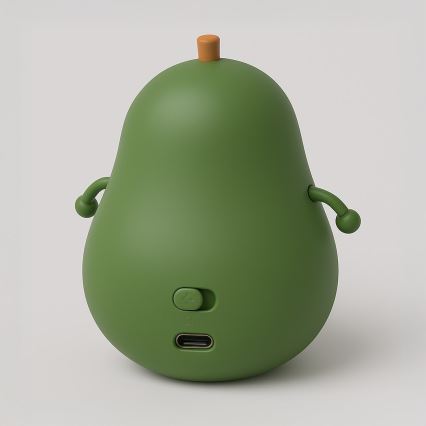 Luz noturna infantil tátil recarregável e regulável AVOCADO LED/1W/5V 1200 mAh