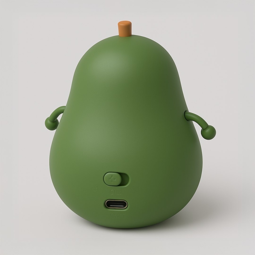 Luz noturna infantil tátil recarregável e regulável AVOCADO LED/1W/5V 1200 mAh