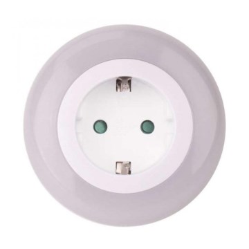Luz noturna + tomada 3xLED/0,63W/230V SCHUKO