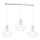 Luz pendente BASKET 3xE27/60W/230V branco