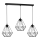 Luz pendente BASKET 3xE27/60W/230V preto antigo