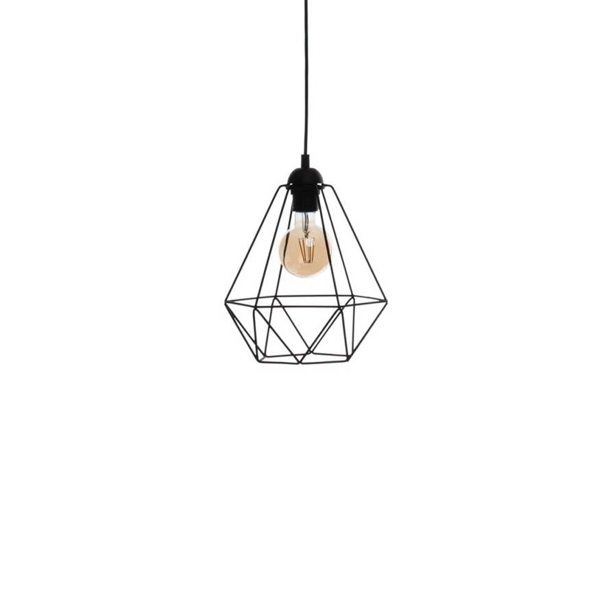 Luz pendente BASKET 3xE27/60W/230V preto antigo