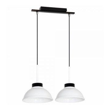 Luz pendente FACTOR WHITE 2xE27/60W/230V